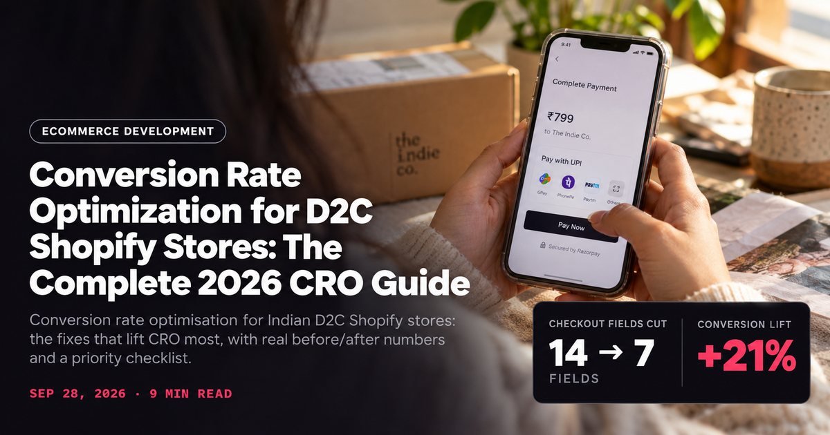 Conversion Rate Optimization for D2C Shopify Stores: The Complete 2026 CRO Guide