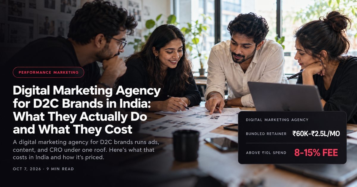 Digital Marketing Agency for D2C Brands in India: What They Actually Do and What They Cost