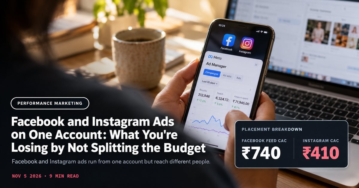 Facebook & Instagram Ads on One Account: What You're Losing by Not Splitting the Budget