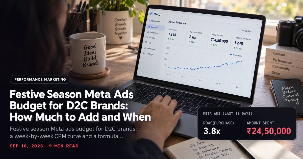 Festive Season Meta Ads Budget for D2C Brands: How Much to Add and When
