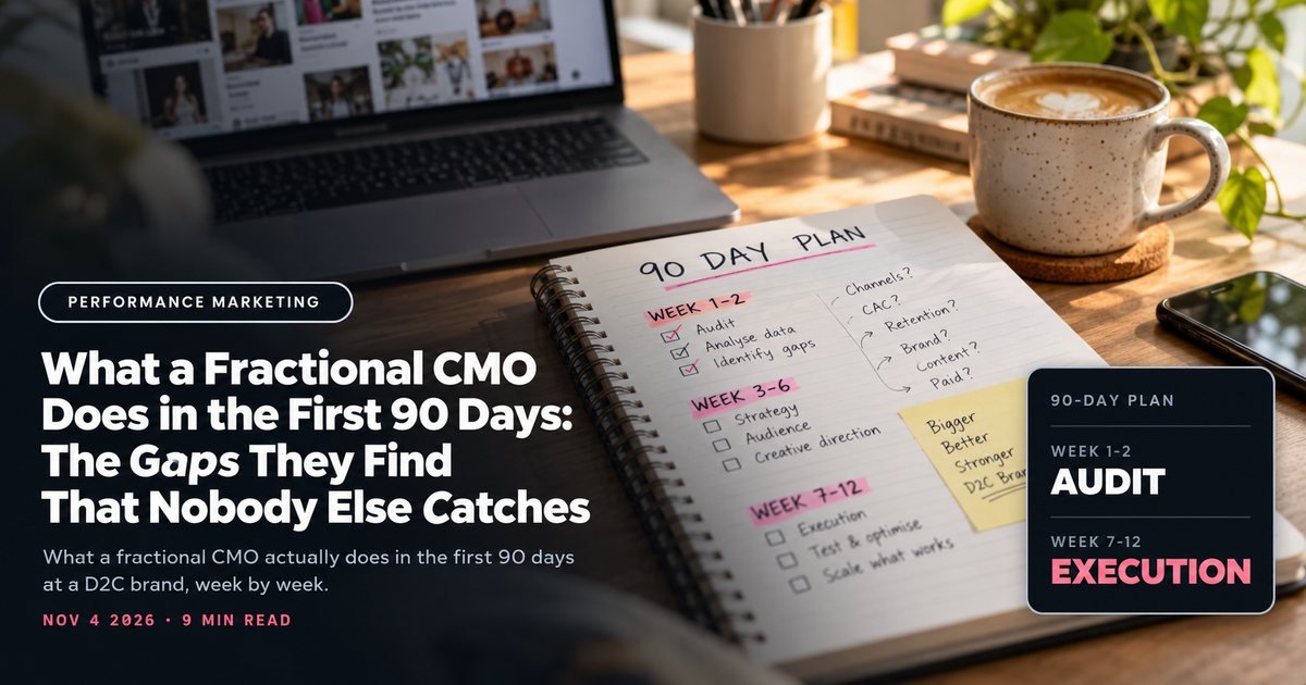 What a Fractional CMO Does in the First 90 Days: The Gaps They Find That Nobody Else Catches