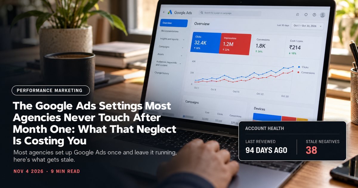 The Google Ads Settings Most Agencies Never Touch After Month One: What That Neglect Is Costing You