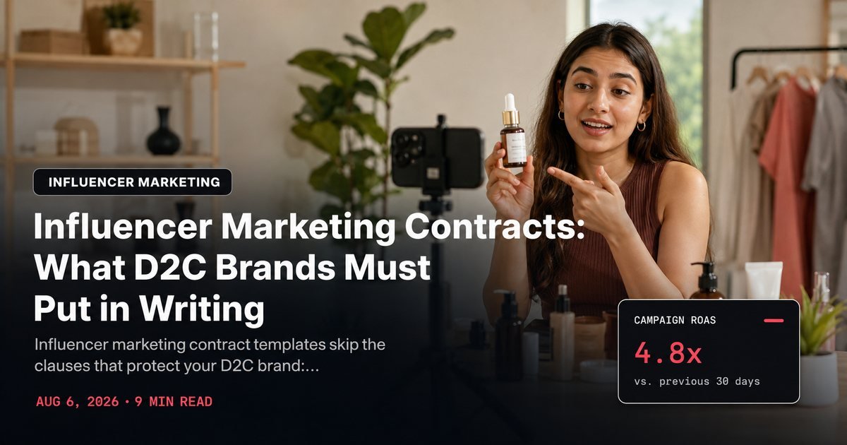 Influencer Marketing Contracts: What D2C Brands Must Put in Writing