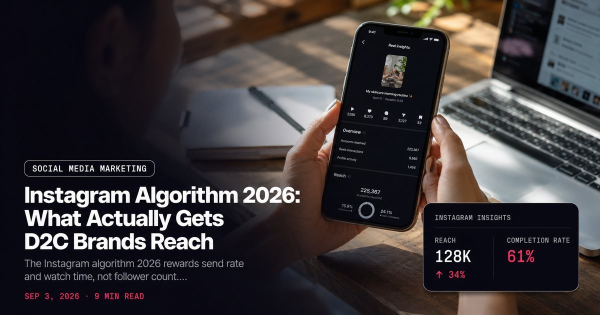 Instagram Algorithm 2026: What Actually Gets D2C Brands Reach