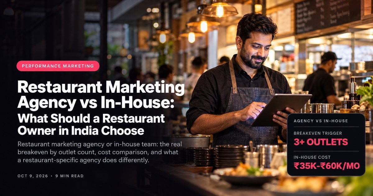 Restaurant Marketing Agency vs In-House: What Should a Restaurant Owner in India Choose