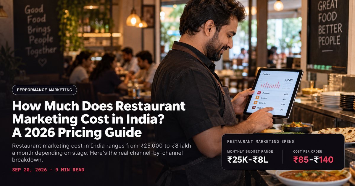 How Much Does Restaurant Marketing Cost in India? A 2026 Pricing Guide