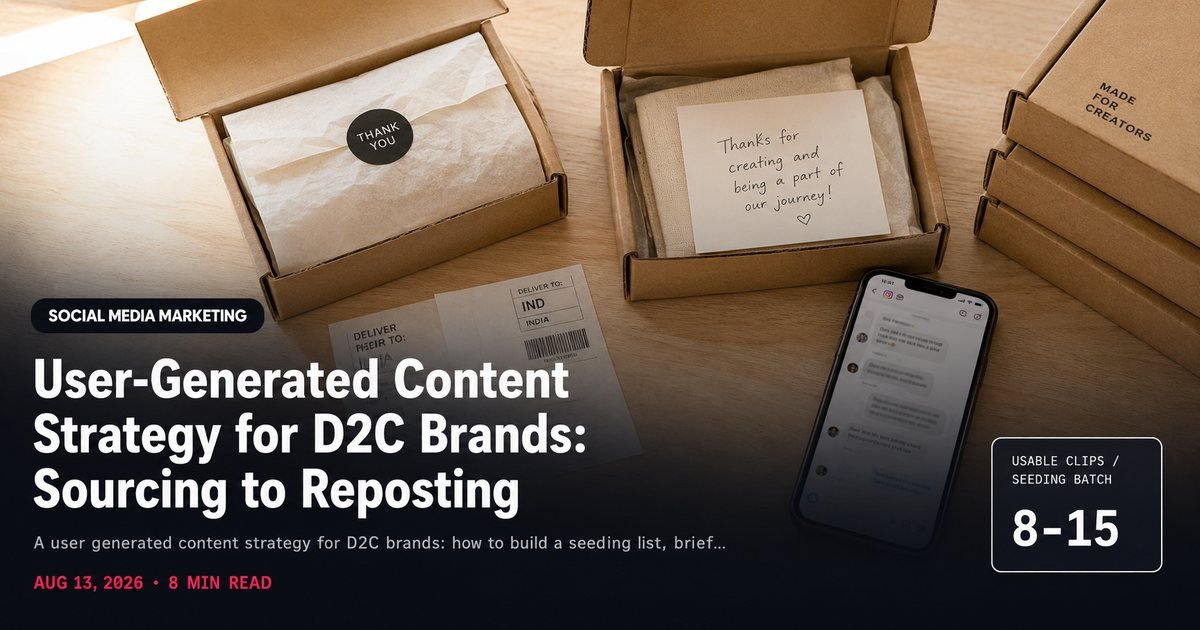 User-Generated Content Strategy for D2C Brands: Sourcing to Reposting