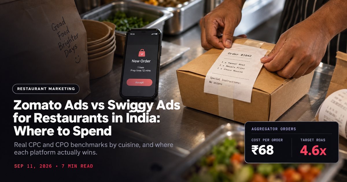 Zomato Ads vs Swiggy Ads for Restaurants in India: Where to Spend