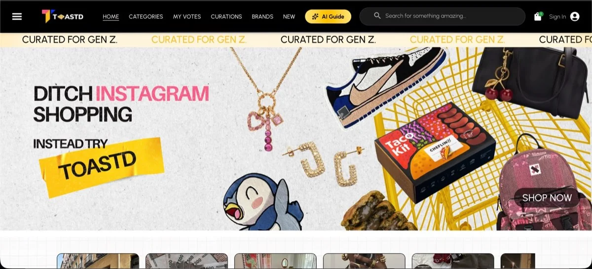 Ecommerce store built by Creator City
