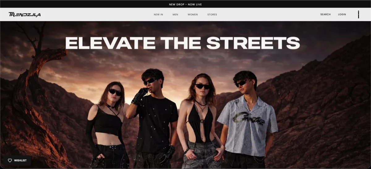 Ecommerce store built by Creator City