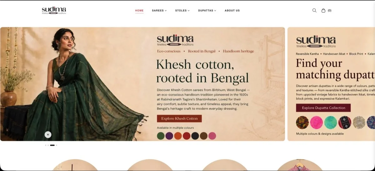 Ecommerce store built by Creator City