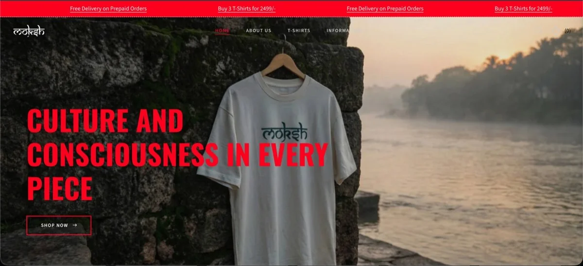 Ecommerce store built by Creator City